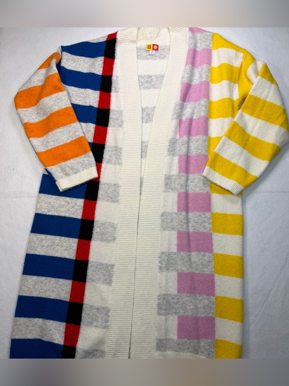 LEGO x Target Colorblock Longline Cardigan Women’s Medium Multicolor Wool Blend